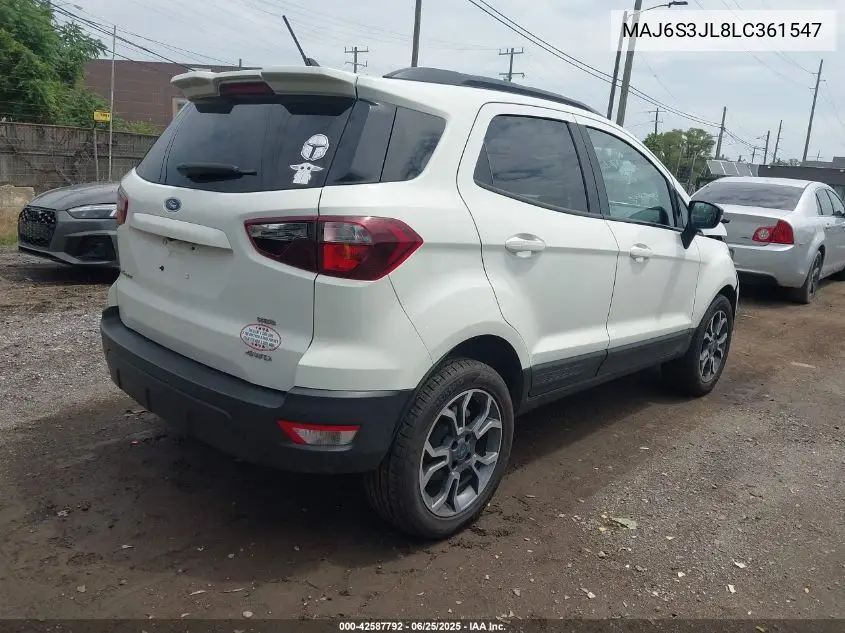 2020 Ford Ecosport Ses VIN: MAJ6S3JL8LC361547 Lot: 42587792