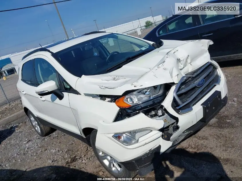 2020 Ford Ecosport Se VIN: MAJ3S2GE9LC335920 Lot: 42590756