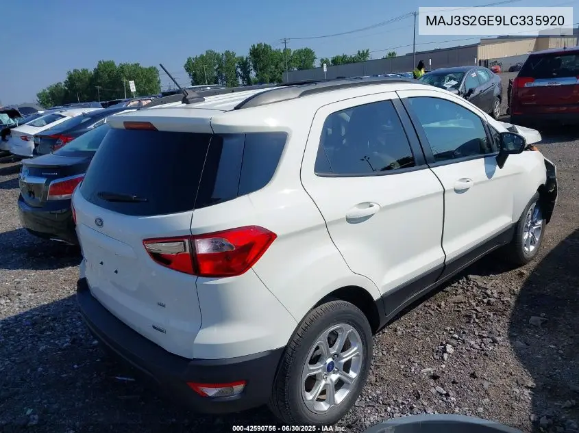 2020 Ford Ecosport Se VIN: MAJ3S2GE9LC335920 Lot: 42590756