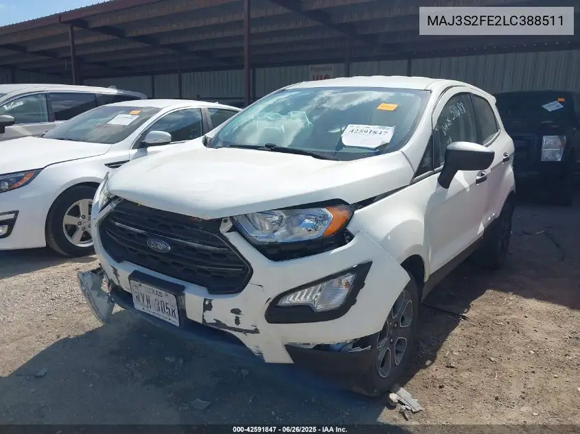 2020 Ford Ecosport S VIN: MAJ3S2FE2LC388511 Lot: 42591847