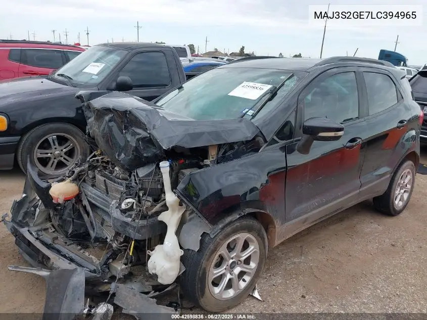 2020 Ford Ecosport Se VIN: MAJ3S2GE7LC394965 Lot: 42598836