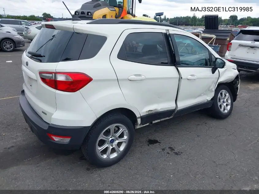 2020 Ford Ecosport Se VIN: MAJ3S2GE1LC319985 Lot: 42605290