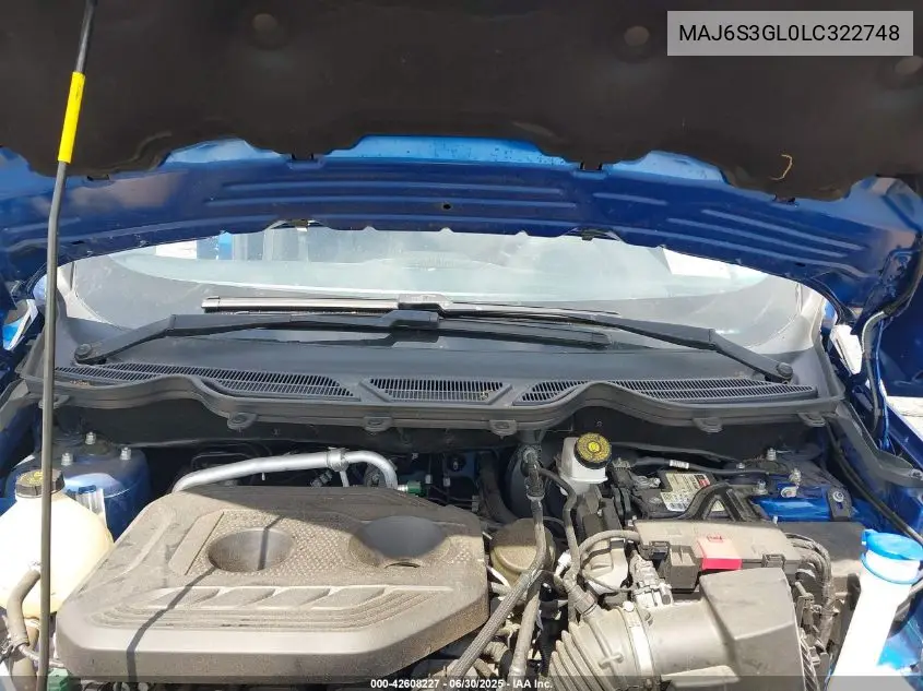 2020 Ford Ecosport Se VIN: MAJ6S3GL0LC322748 Lot: 42608227