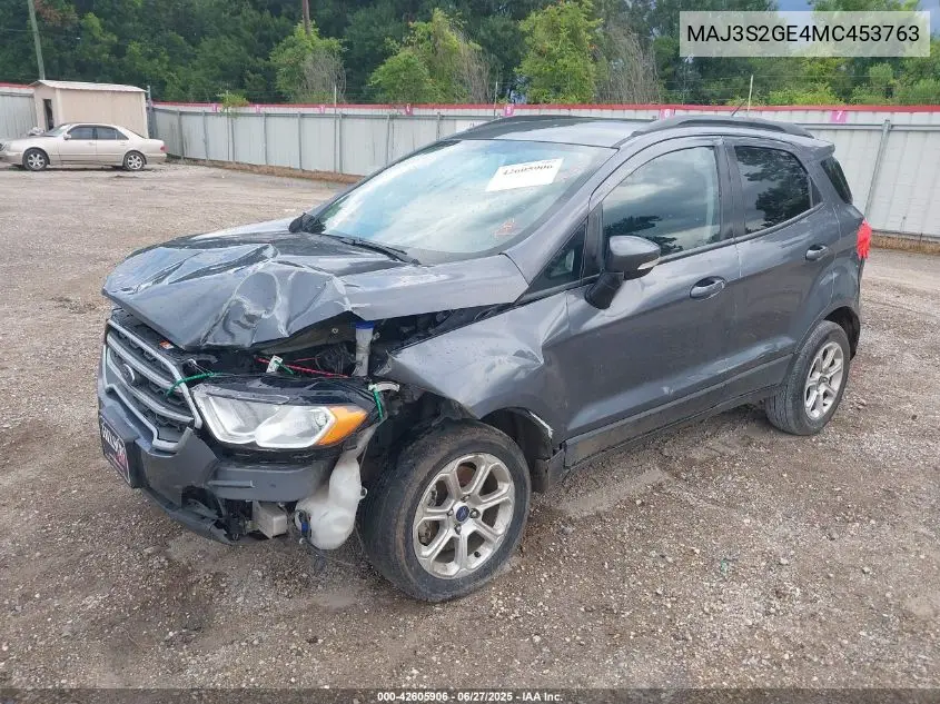 2021 Ford Ecosport Se VIN: MAJ3S2GE4MC453763 Lot: 42605906