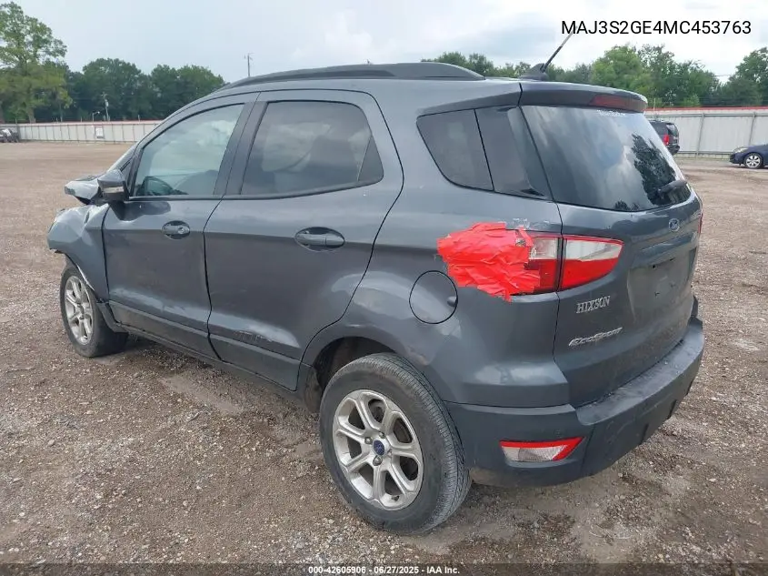 2021 Ford Ecosport Se VIN: MAJ3S2GE4MC453763 Lot: 42605906