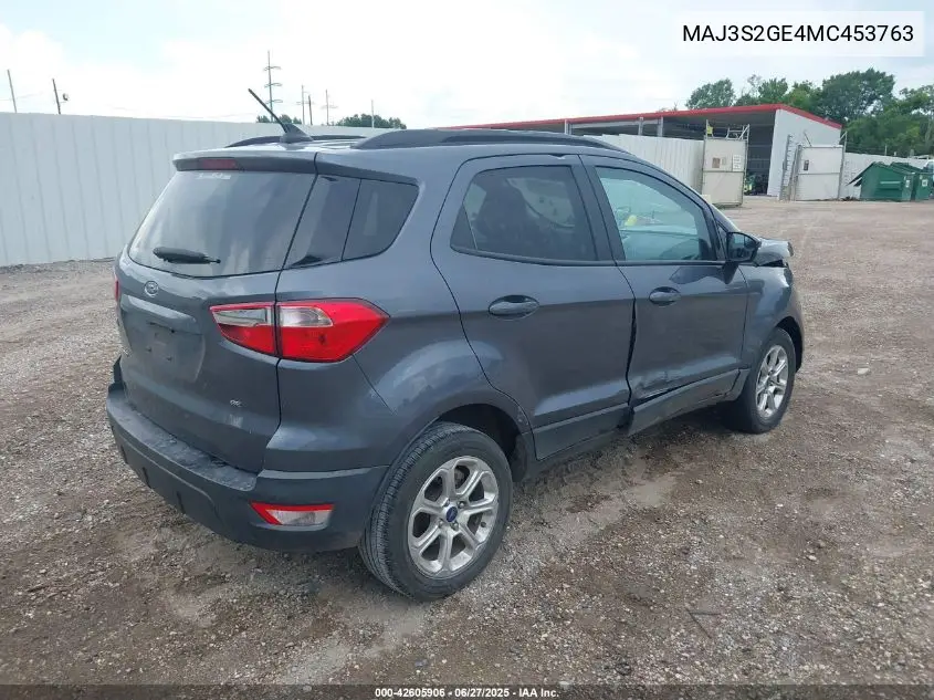 2021 Ford Ecosport Se VIN: MAJ3S2GE4MC453763 Lot: 42605906