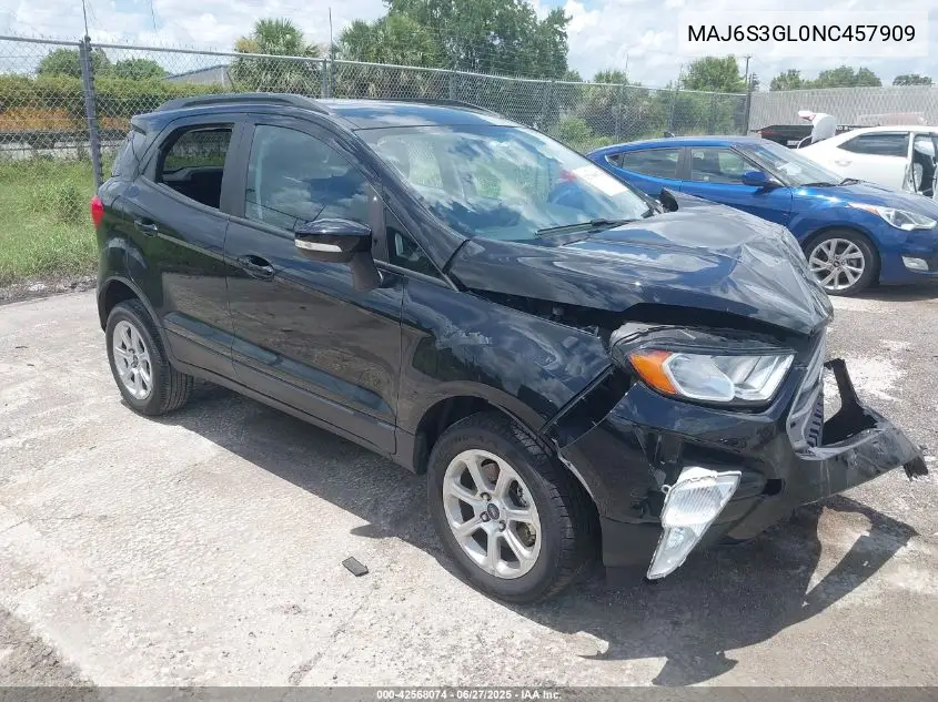 2022 Ford Ecosport Se VIN: MAJ6S3GL0NC457909 Lot: 42568074