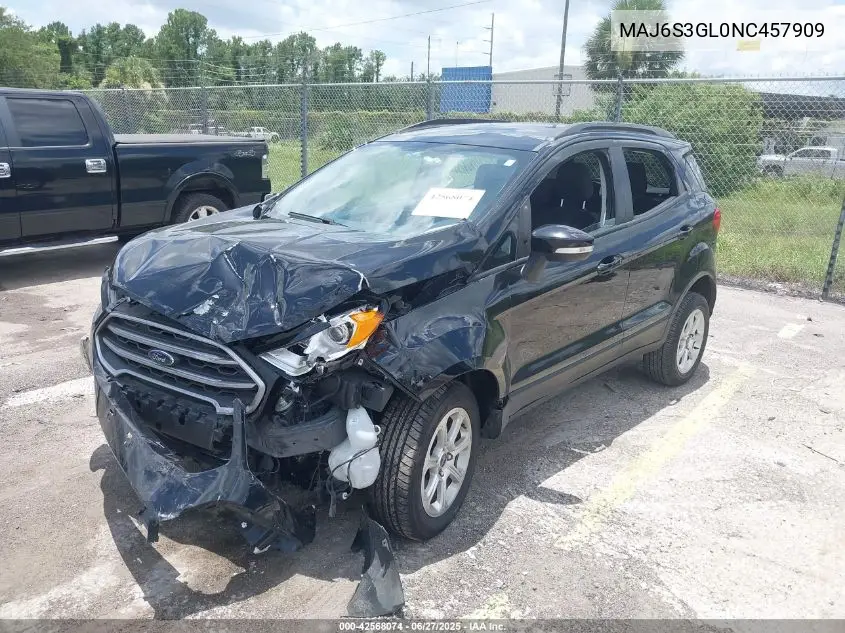2022 Ford Ecosport Se VIN: MAJ6S3GL0NC457909 Lot: 42568074
