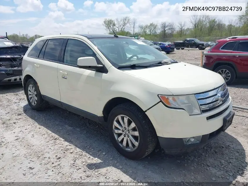 2007 Ford Edge Sel Plus VIN: 2FMDK49C97BB24739 Lot: 42258147