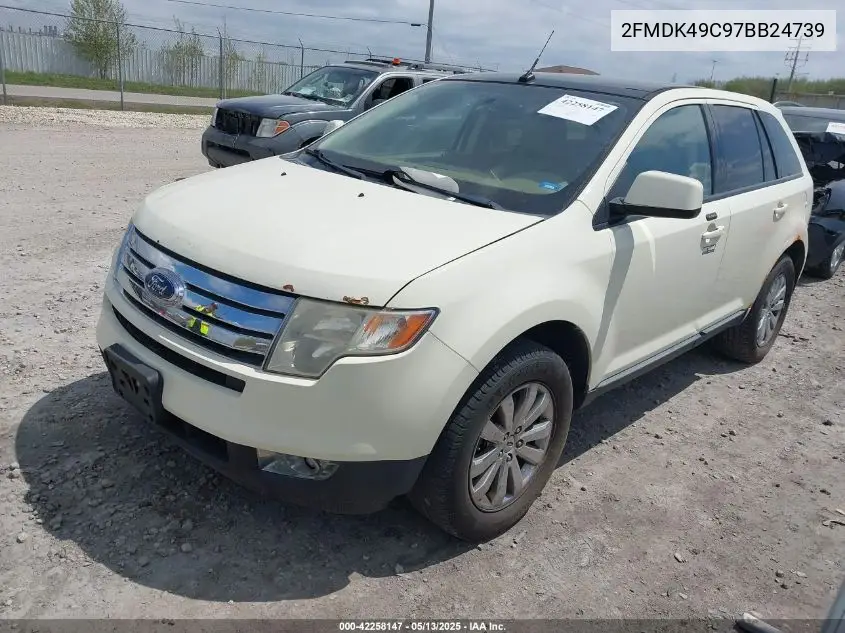 2007 Ford Edge Sel Plus VIN: 2FMDK49C97BB24739 Lot: 42258147