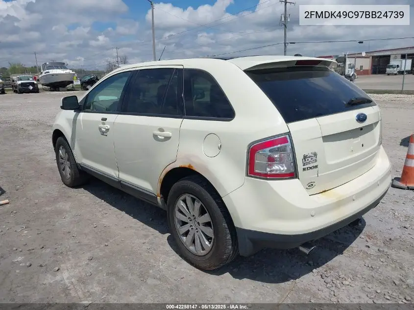 2007 Ford Edge Sel Plus VIN: 2FMDK49C97BB24739 Lot: 42258147