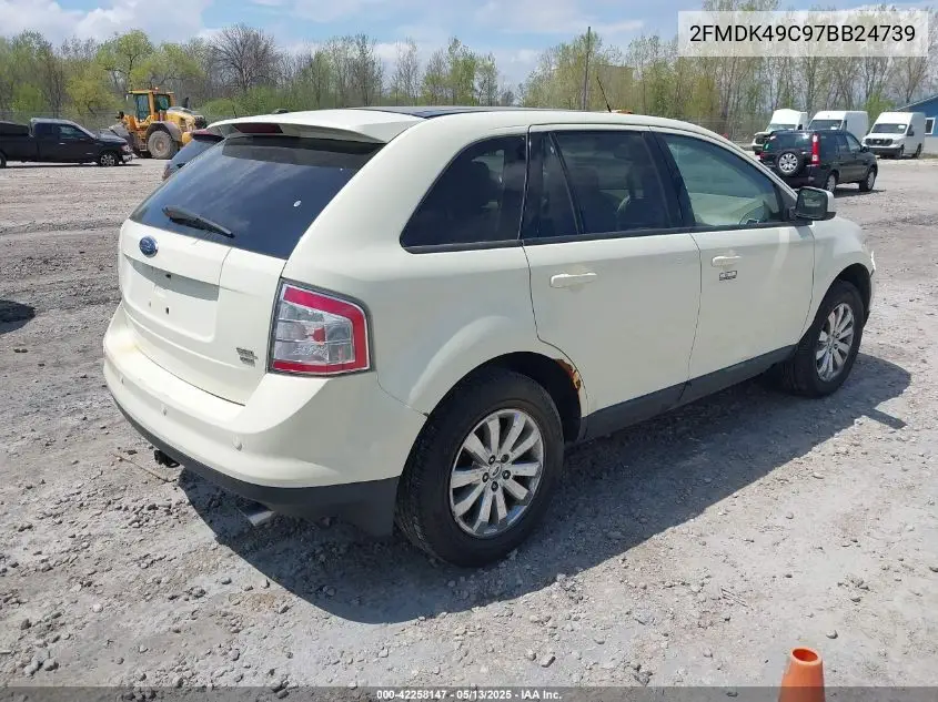 2007 Ford Edge Sel Plus VIN: 2FMDK49C97BB24739 Lot: 42258147