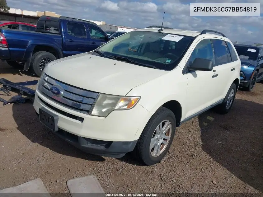 2007 Ford Edge Se VIN: 2FMDK36C57BB54819 Lot: 42267972