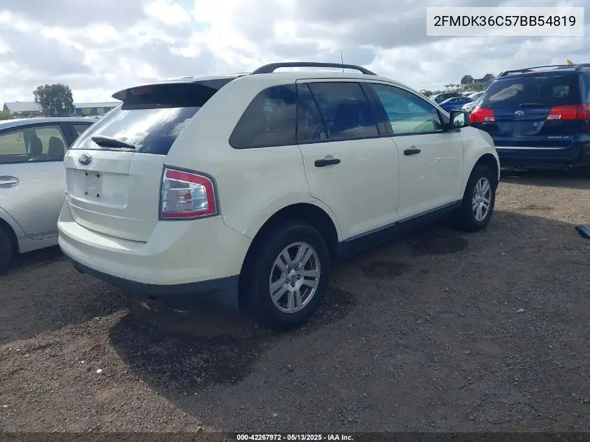 2007 Ford Edge Se VIN: 2FMDK36C57BB54819 Lot: 42267972