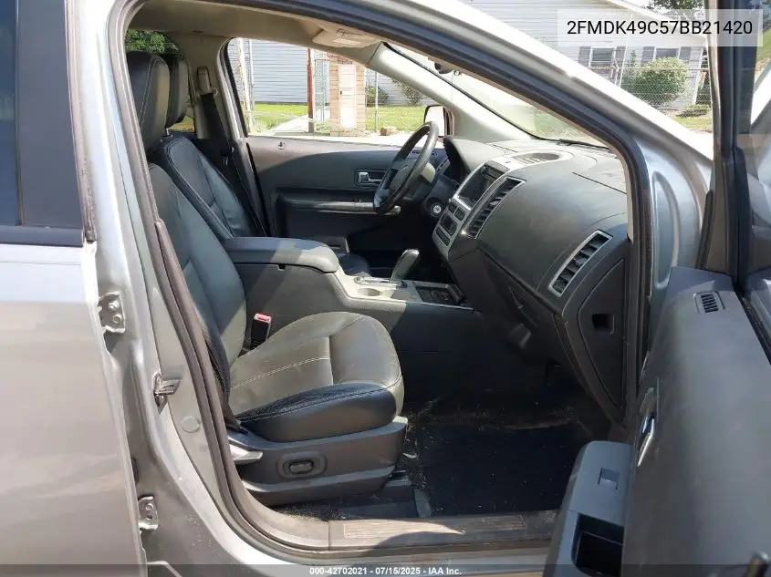 2007 Ford Edge Sel Plus VIN: 2FMDK49C57BB21420 Lot: 42702021