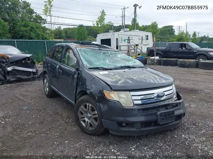 2007 Ford Edge Sel Plus VIN: 2FMDK49C07BB55975 Lot: 42705156