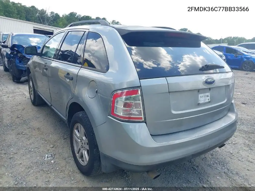 2007 Ford Edge Se VIN: 2FMDK36C77BB33566 Lot: 42732824