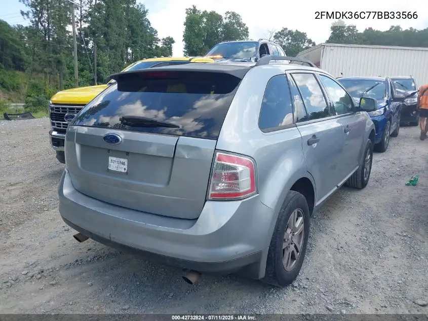 2007 Ford Edge Se VIN: 2FMDK36C77BB33566 Lot: 42732824