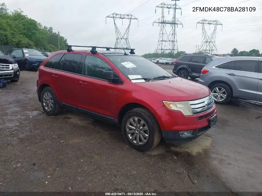 2008 Ford Edge Sel VIN: 2FMDK48C78BA28109 Lot: 42210471