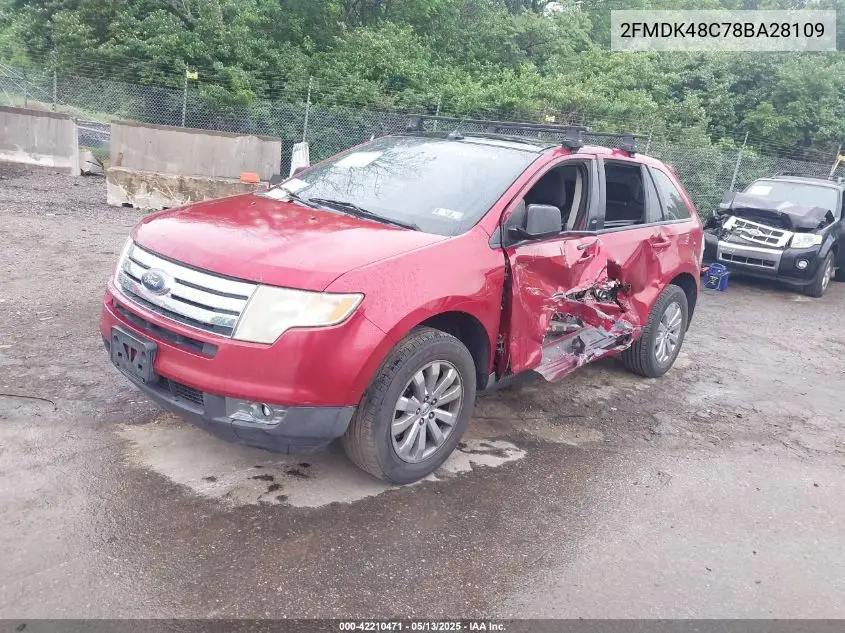 2008 Ford Edge Sel VIN: 2FMDK48C78BA28109 Lot: 42210471