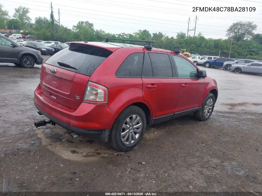 2008 Ford Edge Sel VIN: 2FMDK48C78BA28109 Lot: 42210471
