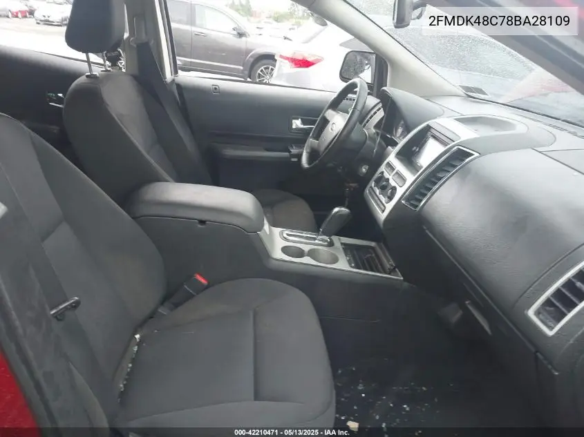 2008 Ford Edge Sel VIN: 2FMDK48C78BA28109 Lot: 42210471