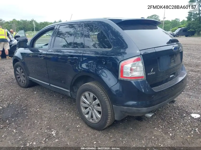 2008 Ford Edge Sel VIN: 2FMDK48C28BA60157 Lot: 42594542