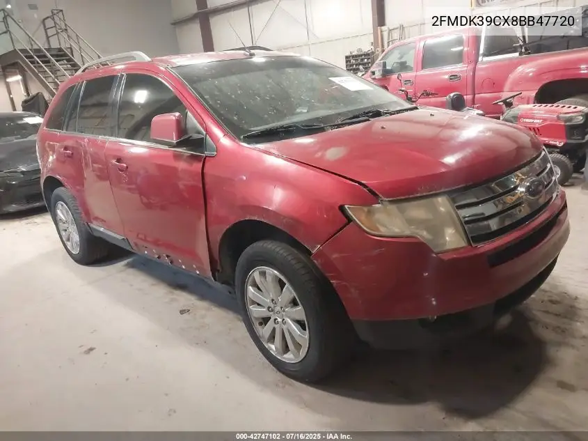 2008 Ford Edge Limited VIN: 2FMDK39CX8BB47720 Lot: 42747102
