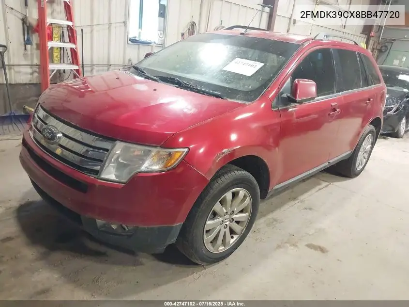 2008 Ford Edge Limited VIN: 2FMDK39CX8BB47720 Lot: 42747102