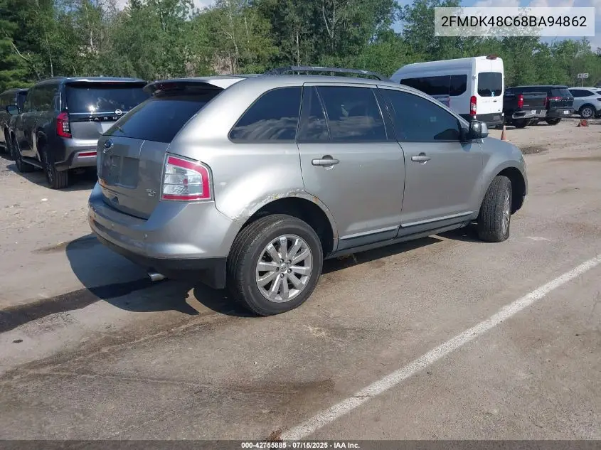 2008 Ford Edge Sel VIN: 2FMDK48C68BA94862 Lot: 42755885