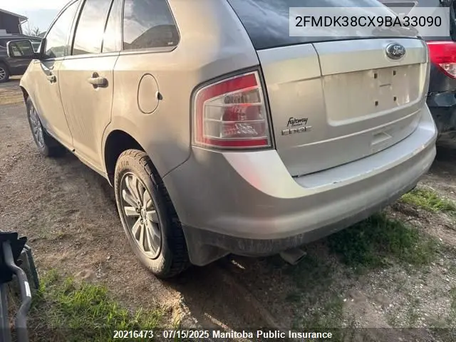 2009 Ford Edge Sel VIN: 2FMDK38CX9BA33090 Lot: 20216473
