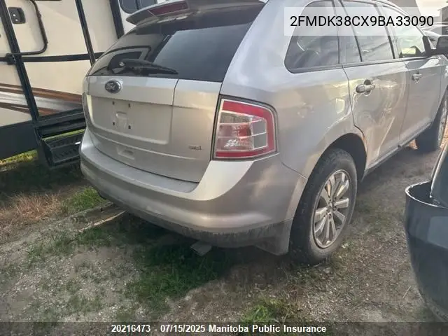 2009 Ford Edge Sel VIN: 2FMDK38CX9BA33090 Lot: 20216473