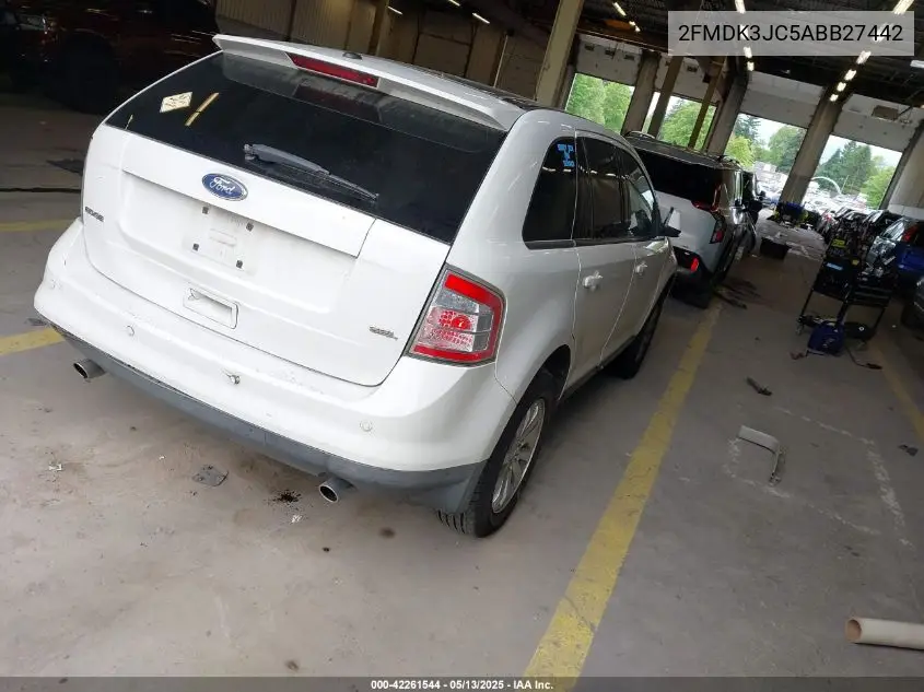 2010 Ford Edge Sel VIN: 2FMDK3JC5ABB27442 Lot: 42261544