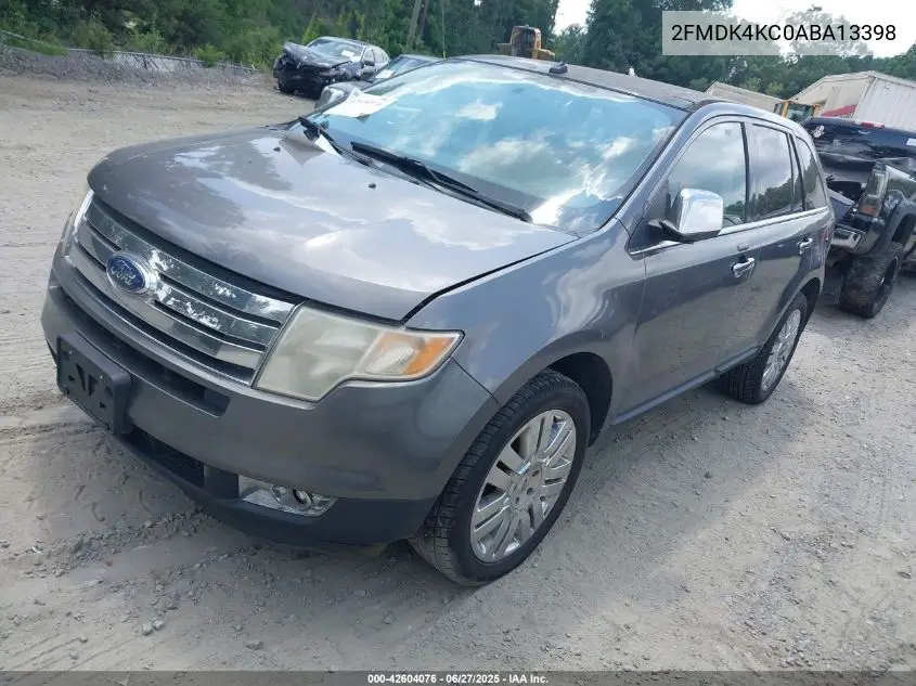 2010 Ford Edge Limited VIN: 2FMDK4KC0ABA13398 Lot: 42604076