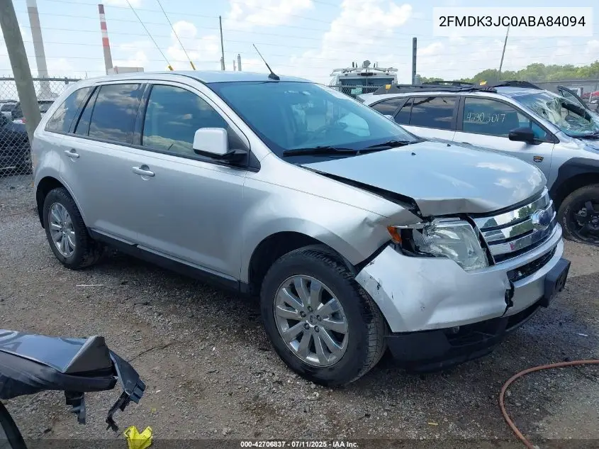 2010 Ford Edge Sel VIN: 2FMDK3JC0ABA84094 Lot: 42706837