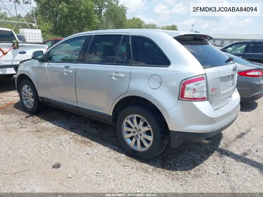 2010 Ford Edge Sel VIN: 2FMDK3JC0ABA84094 Lot: 42706837