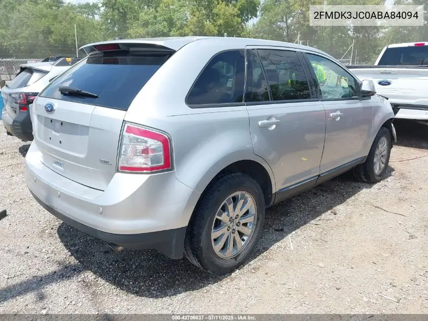 2010 Ford Edge Sel VIN: 2FMDK3JC0ABA84094 Lot: 42706837