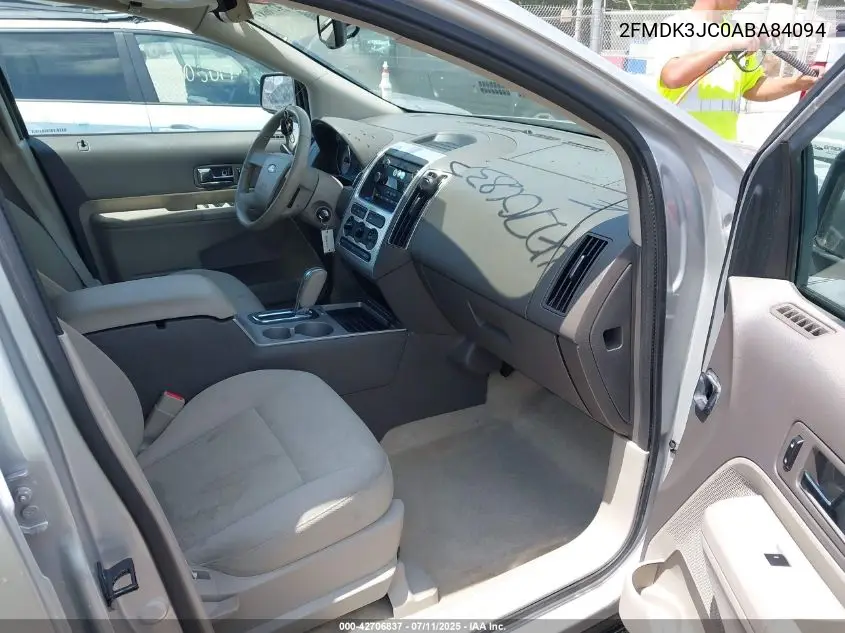 2010 Ford Edge Sel VIN: 2FMDK3JC0ABA84094 Lot: 42706837