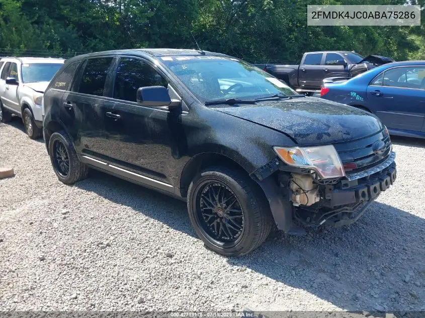 2010 Ford Edge Sel VIN: 2FMDK4JC0ABA75286 Lot: 42718175