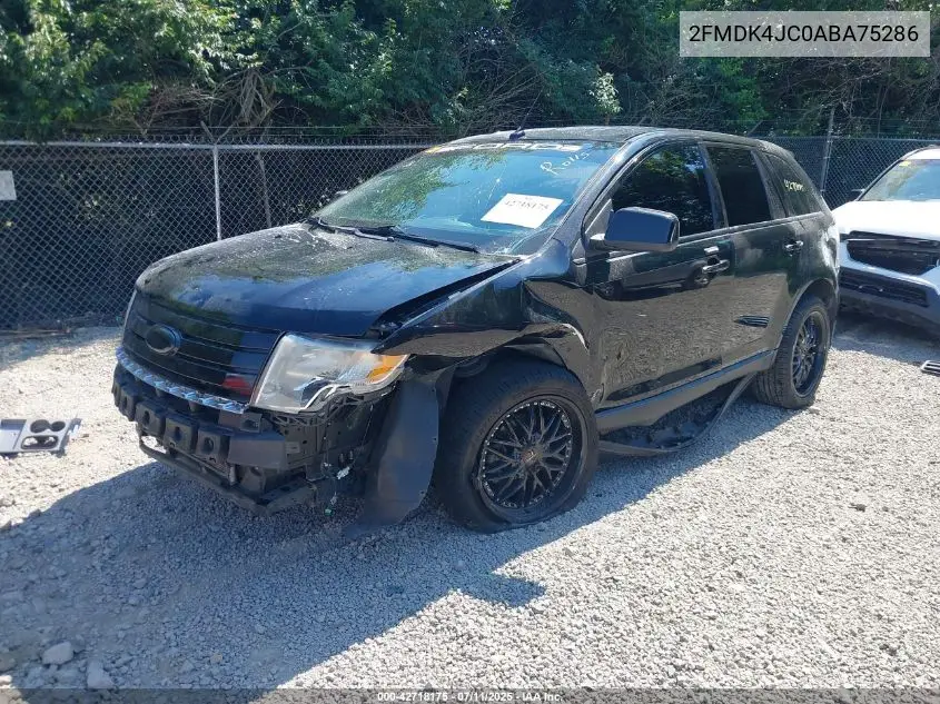 2010 Ford Edge Sel VIN: 2FMDK4JC0ABA75286 Lot: 42718175