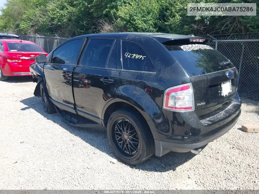 2010 Ford Edge Sel VIN: 2FMDK4JC0ABA75286 Lot: 42718175