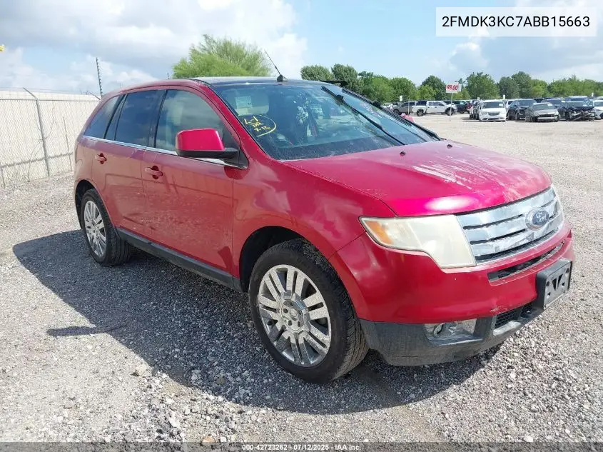 2010 Ford Edge Limited VIN: 2FMDK3KC7ABB15663 Lot: 42723262