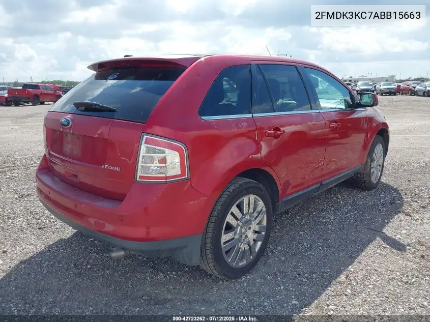 2010 Ford Edge Limited VIN: 2FMDK3KC7ABB15663 Lot: 42723262