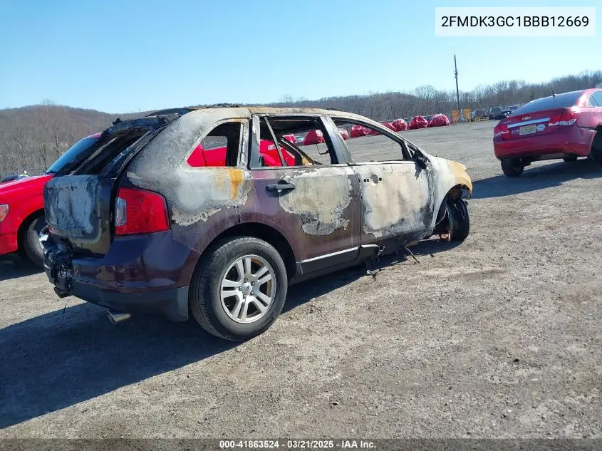 2011 Ford Edge Se VIN: 2FMDK3GC1BBB12669 Lot: 41863524