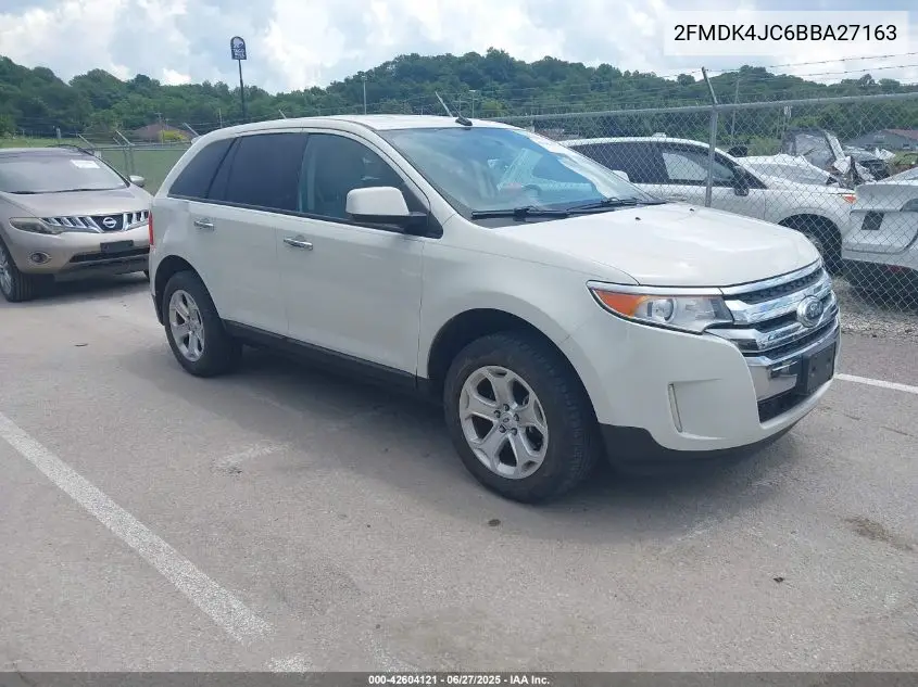 2011 Ford Edge Sel VIN: 2FMDK4JC6BBA27163 Lot: 42604121