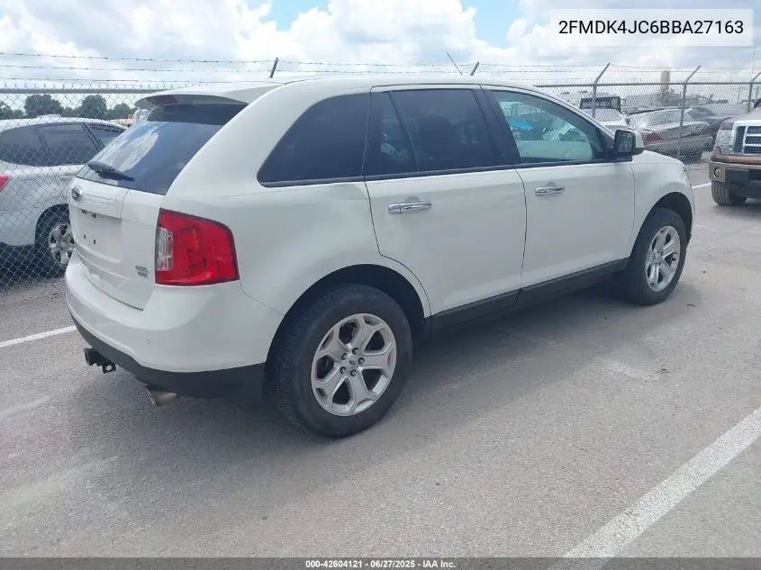 2011 Ford Edge Sel VIN: 2FMDK4JC6BBA27163 Lot: 42604121