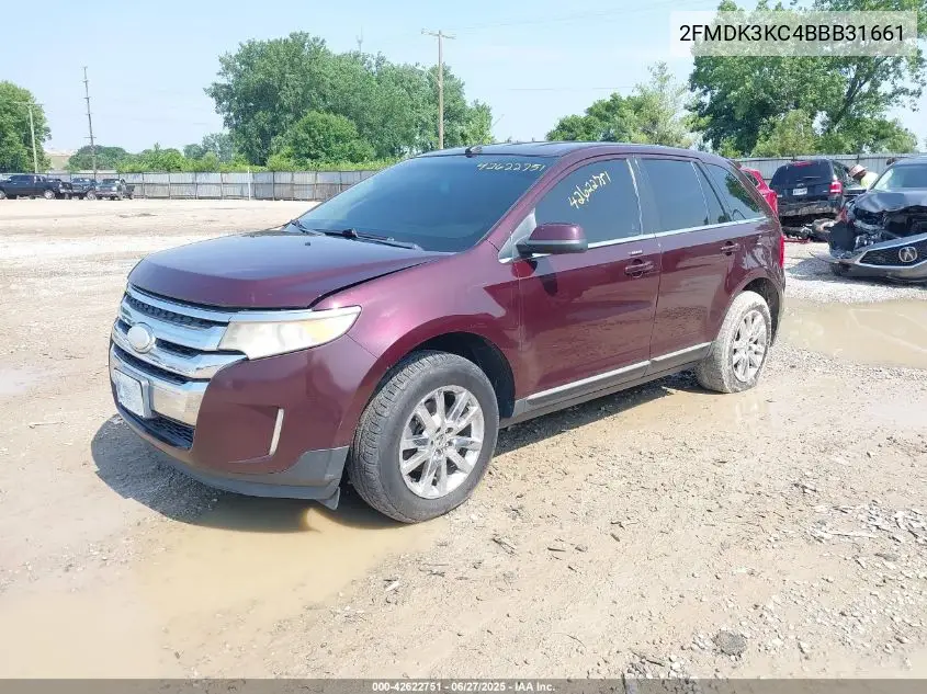 2011 Ford Edge Limited VIN: 2FMDK3KC4BBB31661 Lot: 42622751