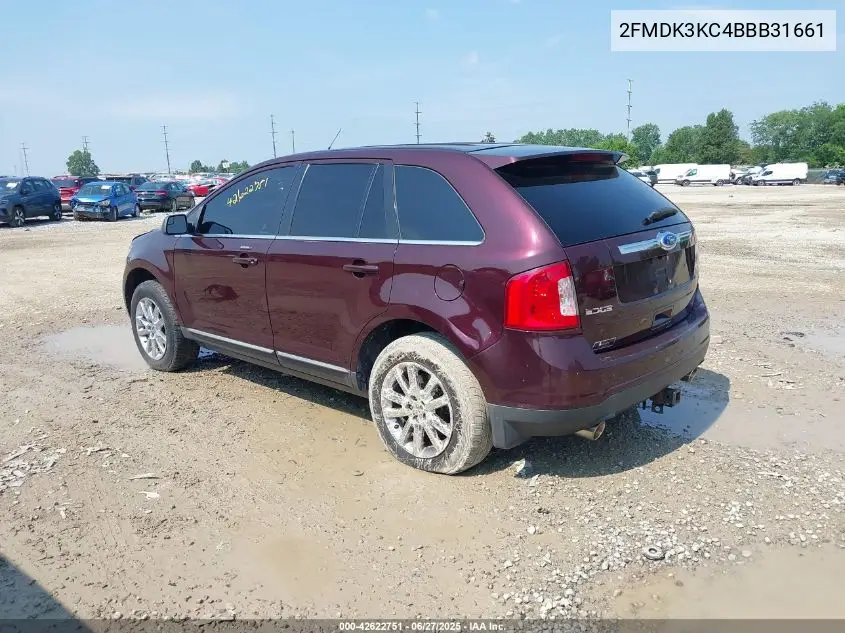 2011 Ford Edge Limited VIN: 2FMDK3KC4BBB31661 Lot: 42622751