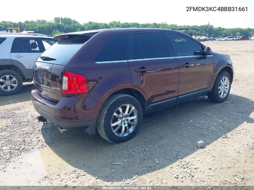 2011 Ford Edge Limited VIN: 2FMDK3KC4BBB31661 Lot: 42622751