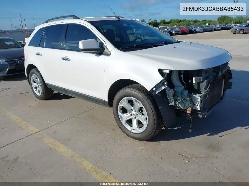 2011 Ford Edge Sel VIN: 2FMDK3JCXBBA85433 Lot: 42623634